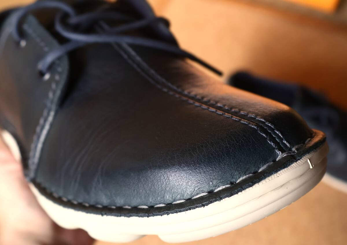 未使用 スペイン COMMONS コモンズ 本革 外羽根レザースニーカー サイドマッケイ ネイビー 40（25cm相当）_画像2