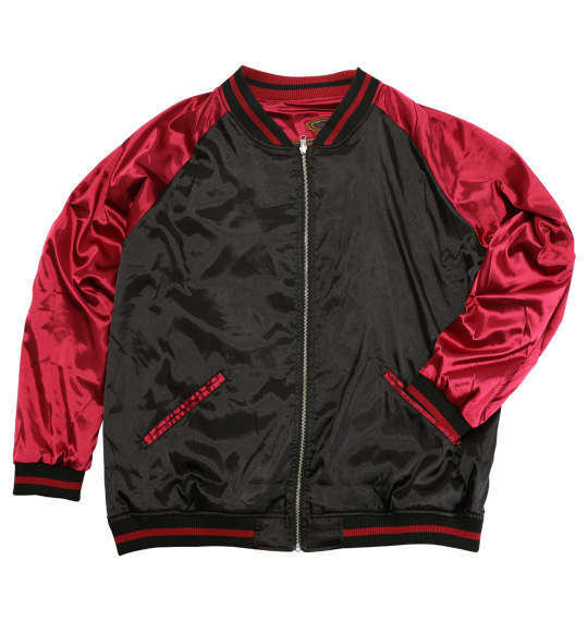 3403☆3L(ウエスト約105～115㎝対応)/絡繰カラクリ/猫又柄リバーシブル・スカジャン/ワイン色_画像3