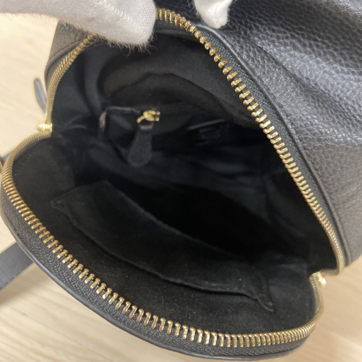 23 COACH コーチ ミニ チャーリー レザー リュックサック デイパック バックパック レディース ブラック系 _画像8