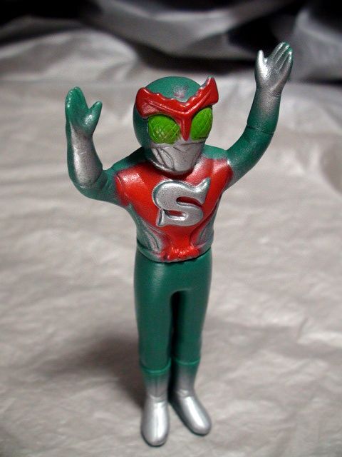 仮面ライダーストロンガー ④ 無版権 パチ怪獣 当時物 怪人 ソフビ人形 1975年「検 駄菓子屋 ポピー 旧バンダイ タカトク メディコム 東映_画像2