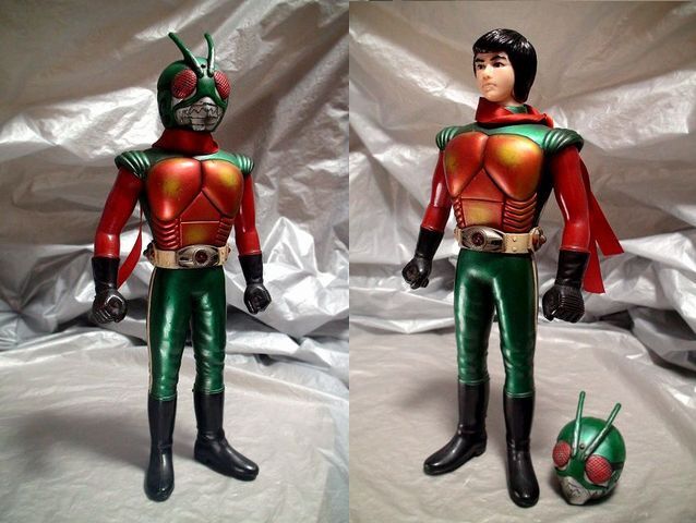 仮面ライダー・スカイ ⑧ ポピー 当時物 怪人ヒーロー マスク 面取れ ソフビ人形 1979年「検 スカイライダー 東映 メディコム 旧バンダイ_画像8