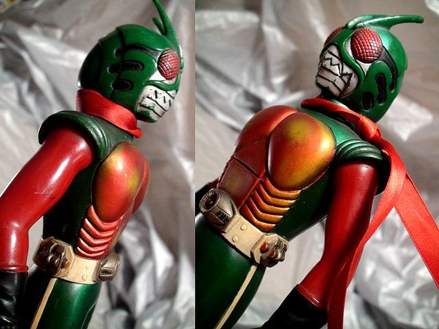 仮面ライダー・スカイ ⑧ ポピー 当時物 怪人ヒーロー マスク 面取れ ソフビ人形 1979年「検 スカイライダー 東映 メディコム 旧バンダイ_画像3