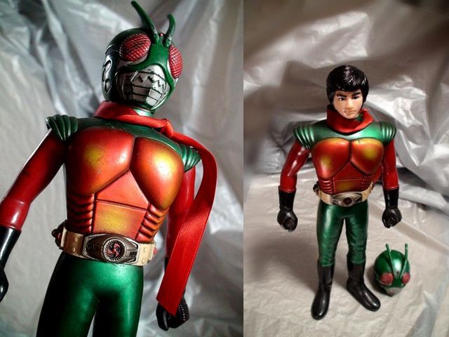 仮面ライダー・スカイ ⑧ ポピー 当時物 怪人ヒーロー マスク 面取れ ソフビ人形 1979年「検 スカイライダー 東映 メディコム 旧バンダイ_画像5