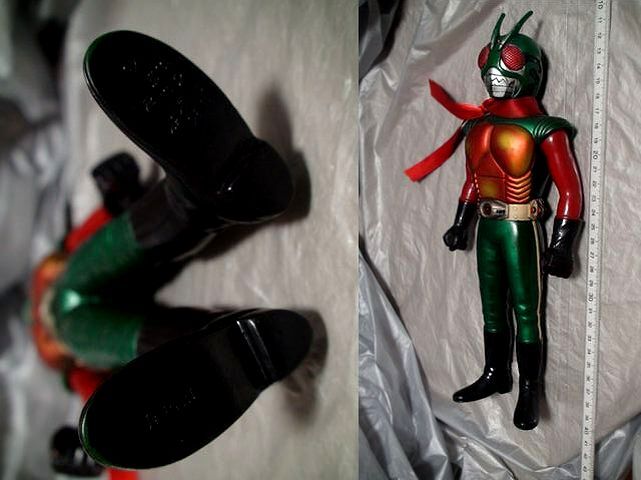 仮面ライダー・スカイ ⑧ ポピー 当時物 怪人ヒーロー マスク 面取れ ソフビ人形 1979年「検 スカイライダー 東映 メディコム 旧バンダイ_画像10