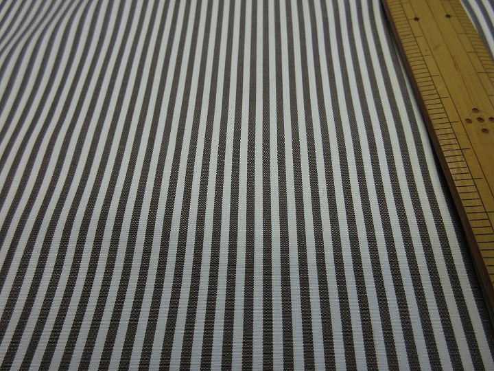 綿100 先染 ストライプ ブロード ブラウス 薄地 巾115cm 長4m 茶系 [B795]_画像5