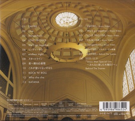 ◆未開封CD+BD★『RAYS 初回盤A / Snow Man』スノーマン EMPIRE Dangerholic LOVE TRIGGER We'll go together リンディーララ KATANA★1円