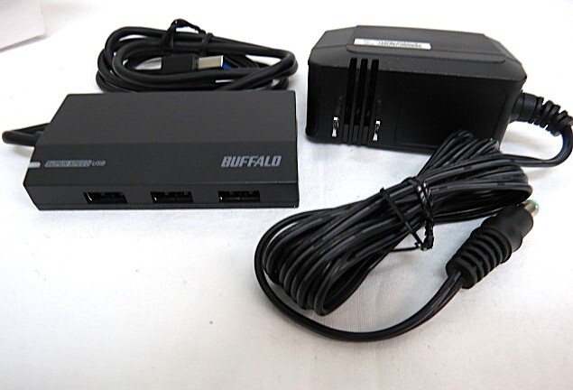 新品　BUFFALO,バッファロー☆BSH4A128U3 高速転送　3.0 USBハブ 転送速度約5Gbps 大容量データを高速転送　ACアダプター付 