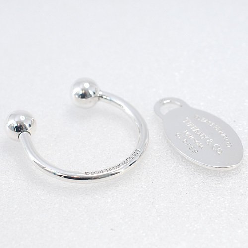 ティファニー ラージ 925 リターントゥティファニー オーバル タグ スクリューボール キーリング/スターリングシルバー/新品仕上済(16567)