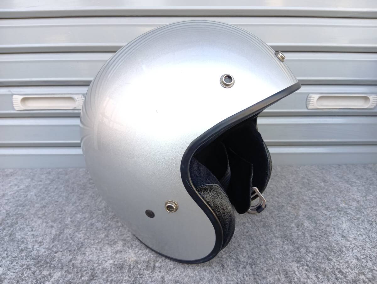 ★ジャンク SHOEI SR-FREEDOM XXL フリーダム ジェット タイプ オープンフェイス ヘルメット ライトシルバー JET HELMET LIGHT SILVER★