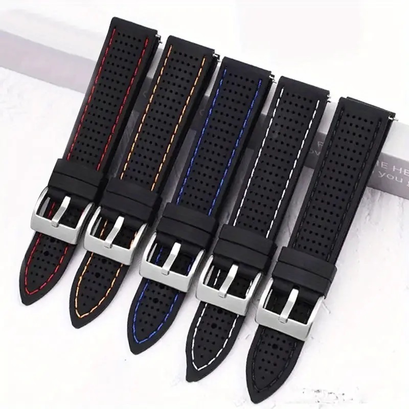  новый товар ремешок для часов Raver напульсник soft силикон резиновый инструмент не необходимо установка и снятие цвет : чёрный ( стежок : желтый ) установка : ширина : 20mm управление No.37169