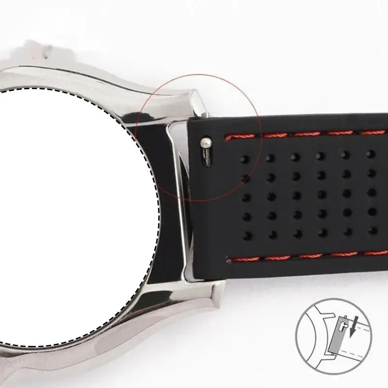  новый товар ремешок для часов Raver напульсник soft силикон резиновый инструмент не необходимо установка и снятие цвет : чёрный ( стежок : желтый ) установка : ширина : 20mm управление No.37169