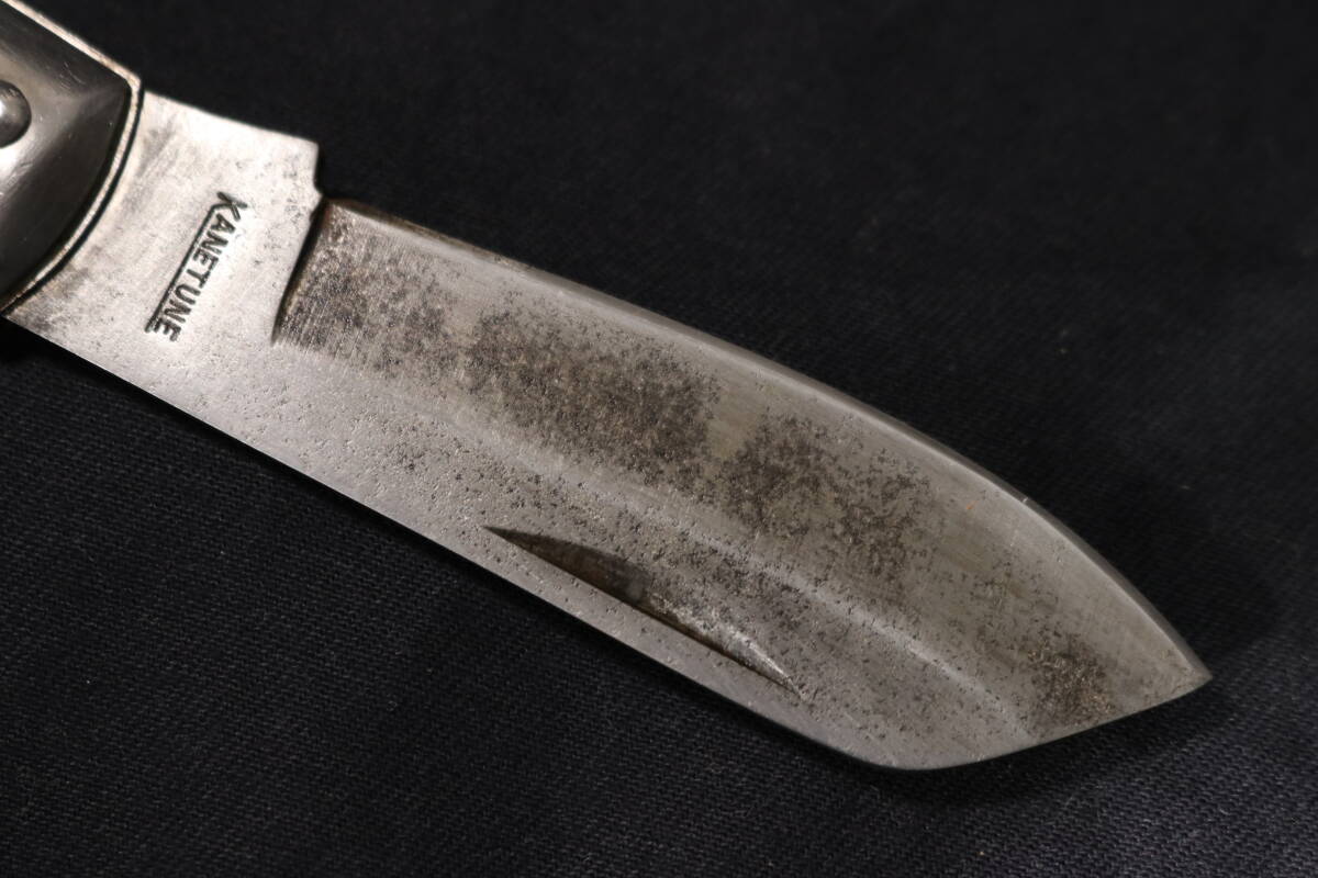 刃長70mm Kanetune 電工ナイフ 樹脂柄 レトロ _画像2