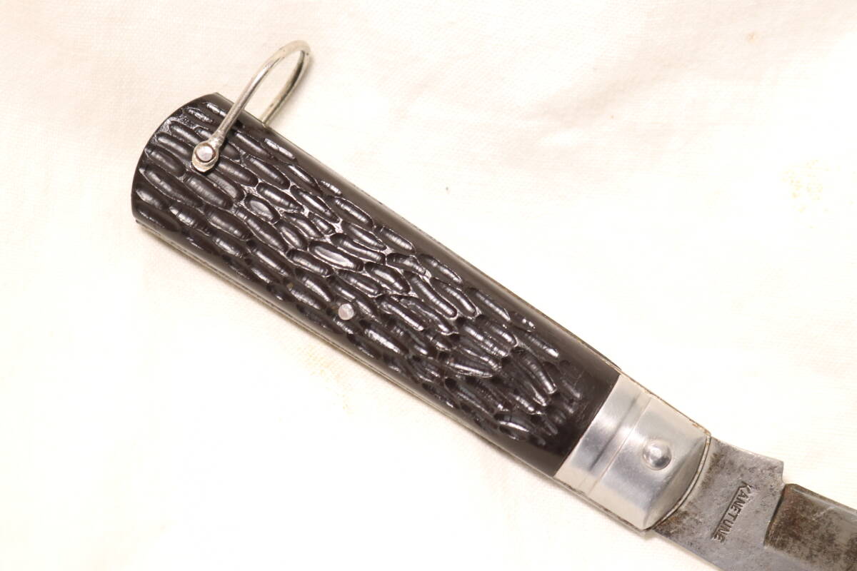 刃長70mm Kanetune 電工ナイフ 樹脂柄 レトロ _画像3