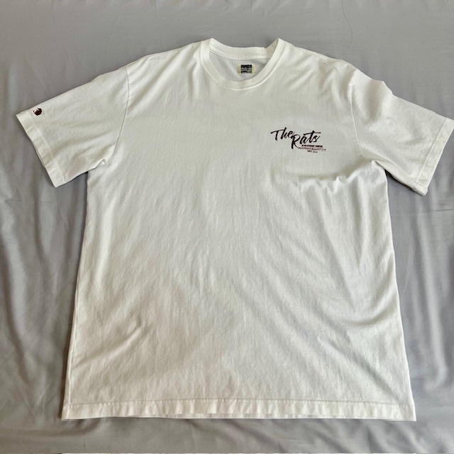 ★RATSラッツ/The Rats TEE★白×エンジ/L★Tシャツ★_画像2