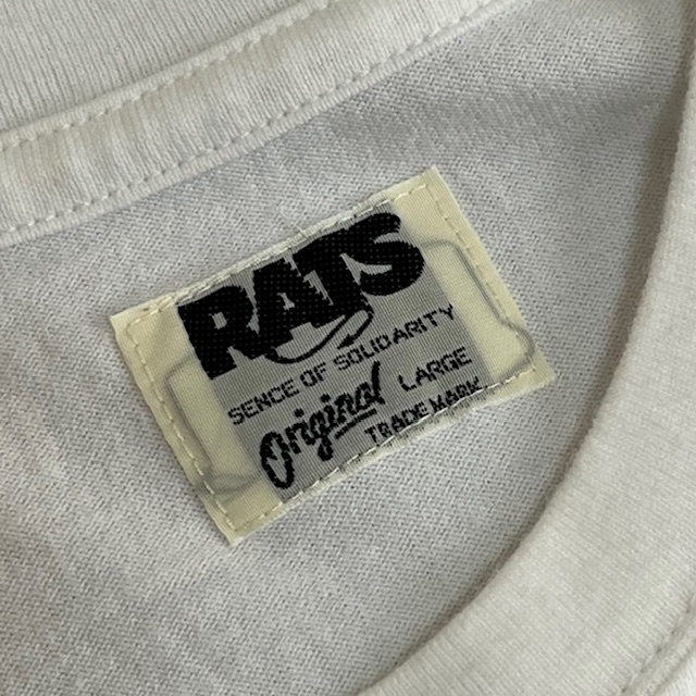 ★RATSラッツ/The Rats TEE★白×エンジ/L★Tシャツ★_画像6