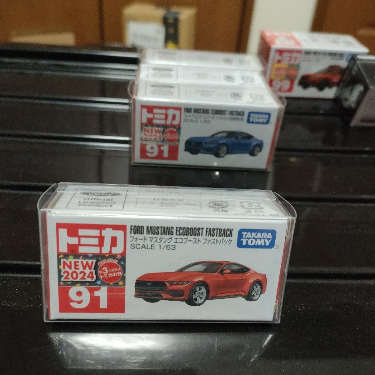 トミカ No.91 フォード マスタング エコブースト ファストバック 箱_画像1