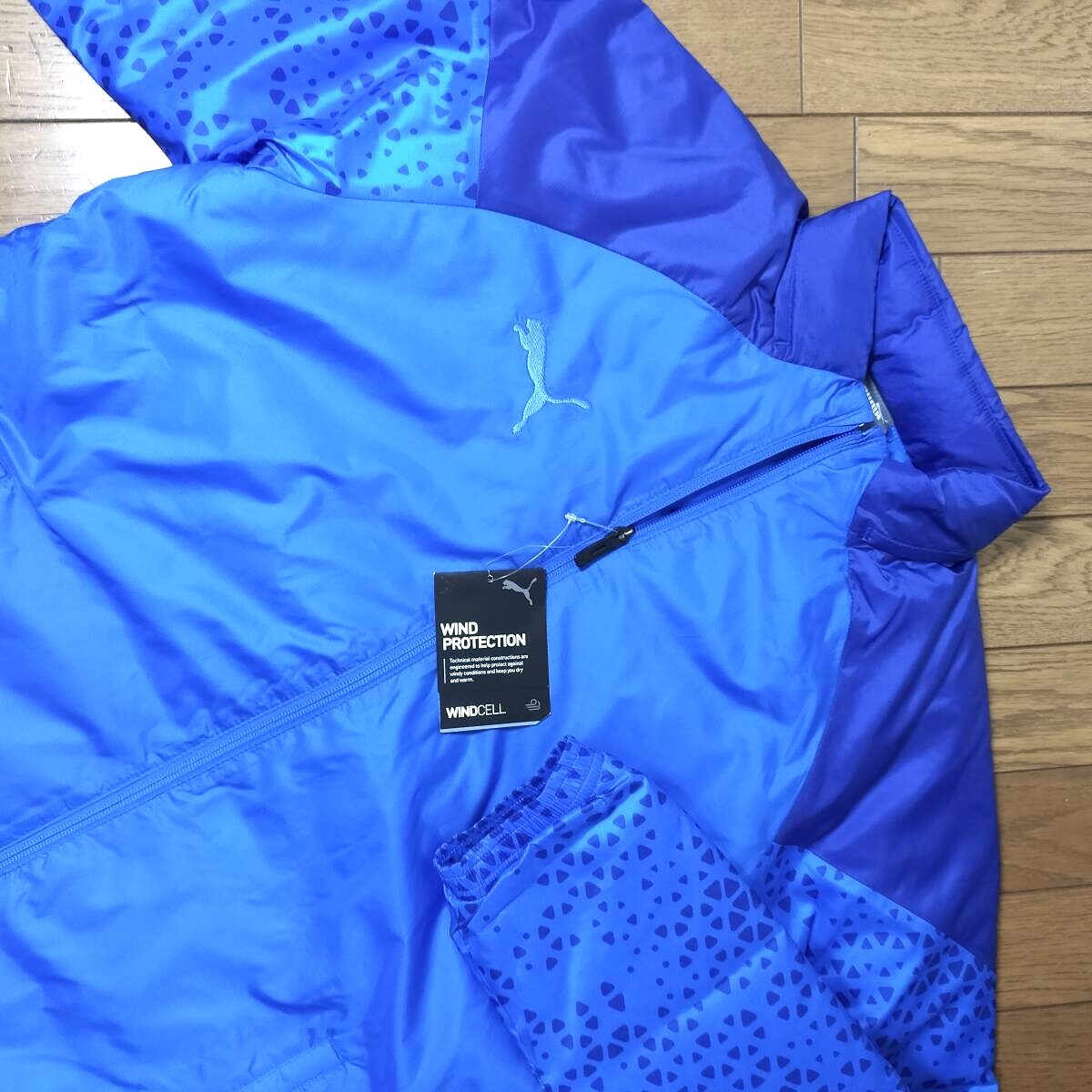 (プーマ10,27) 定価13,200円　未使用　プーマ　厚手　中綿　ウォーマージャケット　ウィンドブレーカー　658814　青　メンズL_画像6