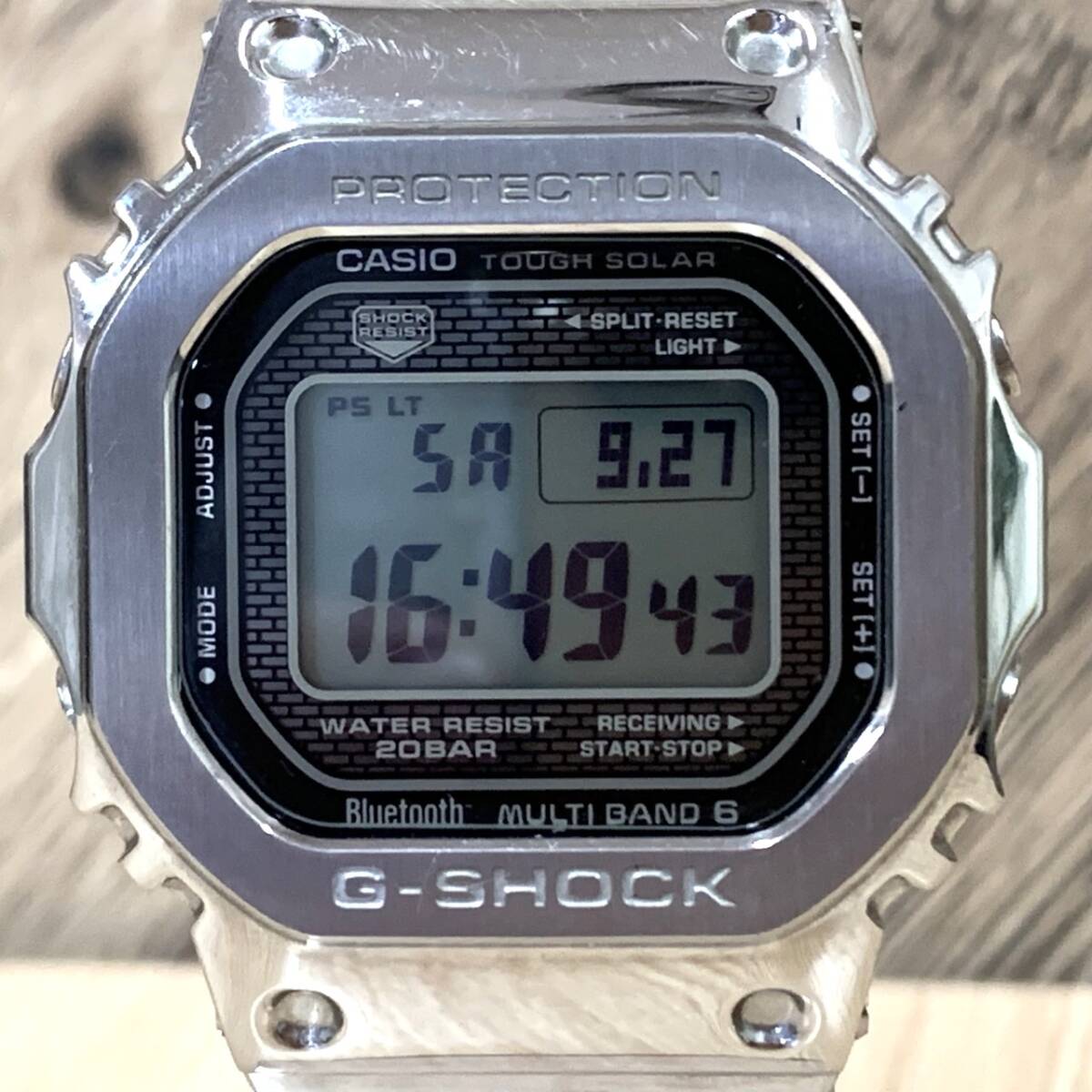 ◇キムタクも愛用! CASIO カシオ G-SHOCK Gショック GMW-B5000D-1JF フルメタル 5000 メンズ ソーラー 腕時計 コマ 箱 稼働品【2730SY】I27