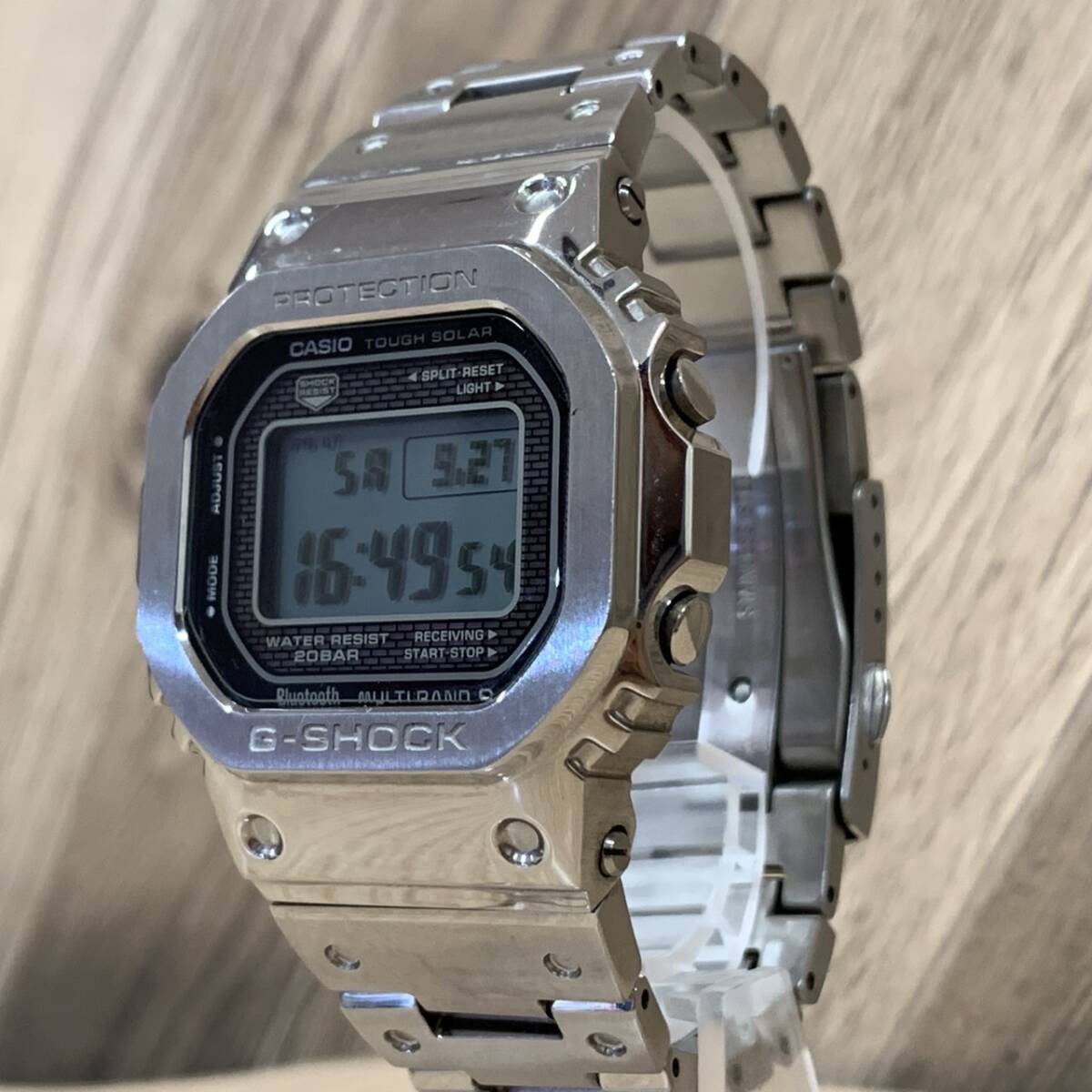 ◇キムタクも愛用! CASIO カシオ G-SHOCK Gショック GMW-B5000D-1JF フルメタル 5000 メンズ ソーラー 腕時計 コマ 箱 稼働品【2730SY】I27