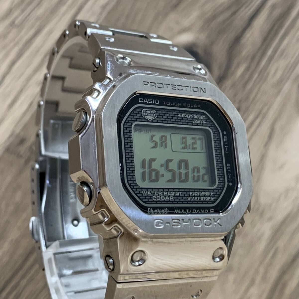 ◇キムタクも愛用! CASIO カシオ G-SHOCK Gショック GMW-B5000D-1JF フルメタル 5000 メンズ ソーラー 腕時計 コマ 箱 稼働品【2730SY】I27