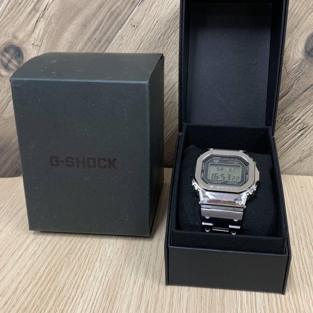 ◇キムタクも愛用! CASIO カシオ G-SHOCK Gショック GMW-B5000D-1JF フルメタル 5000 メンズ ソーラー 腕時計 コマ 箱 稼働品【2730SY】I27