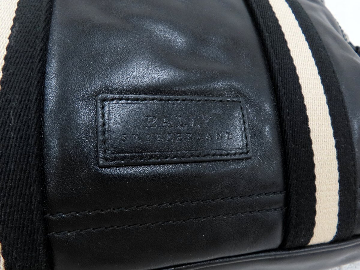 ◆美品◆BALLY バリー◆メンズ◆トレインスポッティング◆カーフ レザー 本革◆2way ハンド ショルダー バッグ◆ブラック SV金具◆A13524_画像8