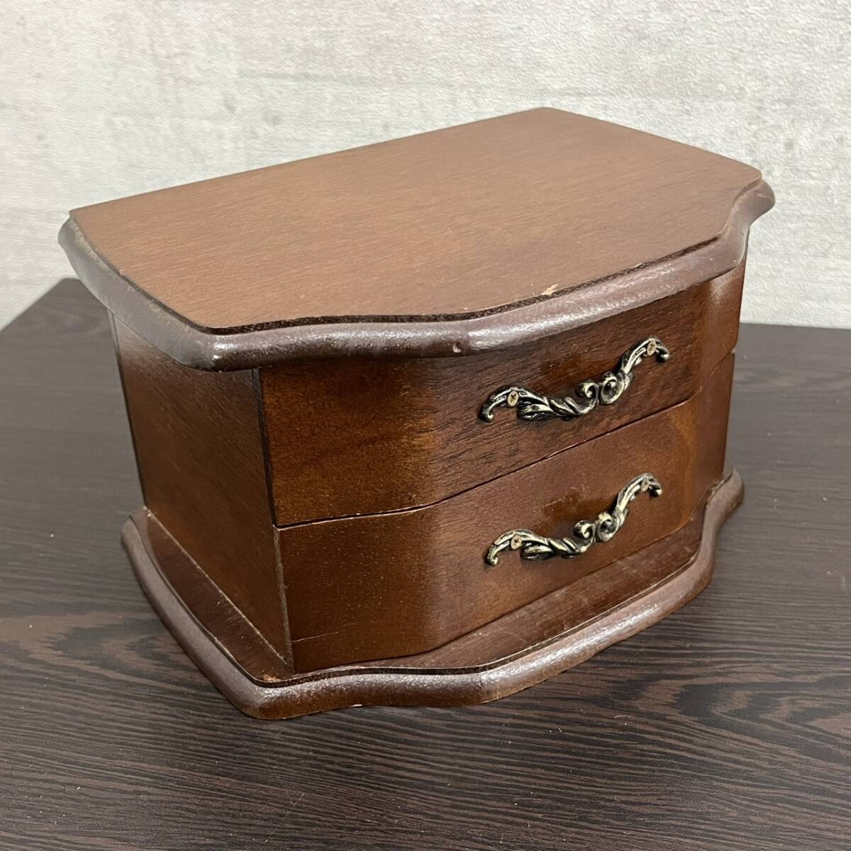 #13919 【1円スタート】ジュエリーボックス Jewelry Box アクセサリー BOX 収納 木製 現状品_画像7
