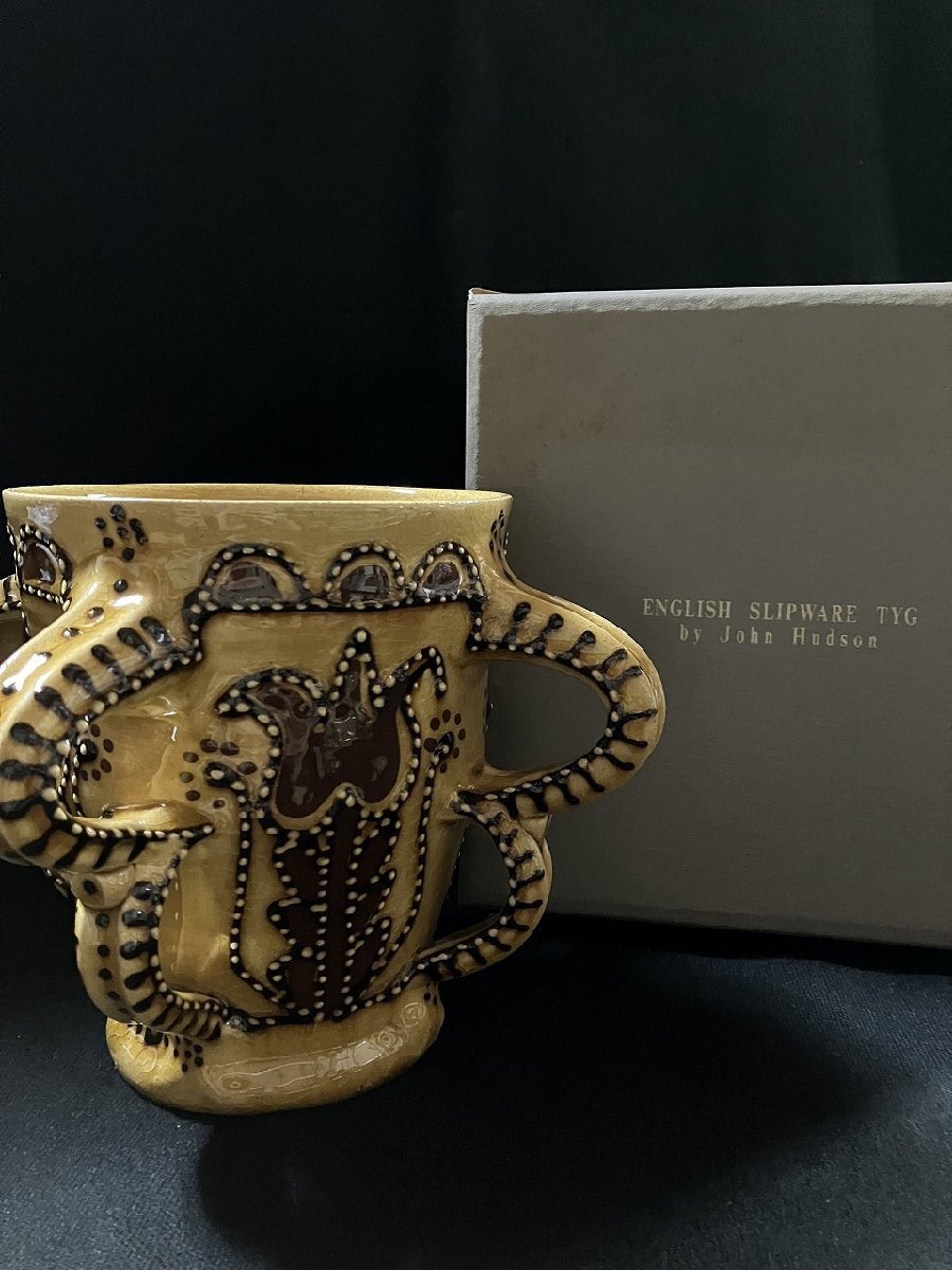 g*10 SLIPWARE slip одежда John Hudson ENGLISH SLIPWARE TYG жираф Via кружка коллекция керамика с ящиком /B вне 