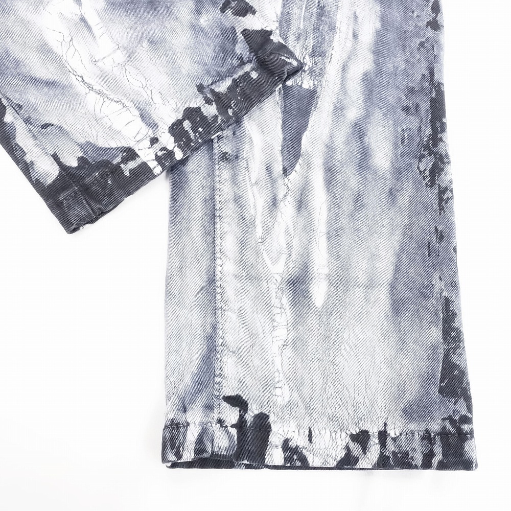 VERSACE JEANS ヴェルサーチ ジーンズ 総柄 デニム パンツ スキニー コットン ストレッチ イタリア製 W24 黒 レディース 【中古】_画像5