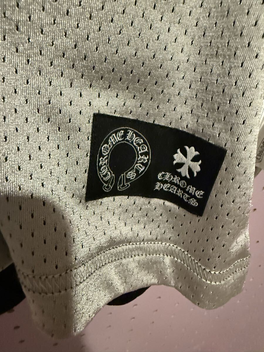 ラスト【新古品】最終値下 クロムハーツ chrome hearts タンクトップ L メッシュ リバーシブル MESH WARM UP JERSEY CHロゴプリント_画像8