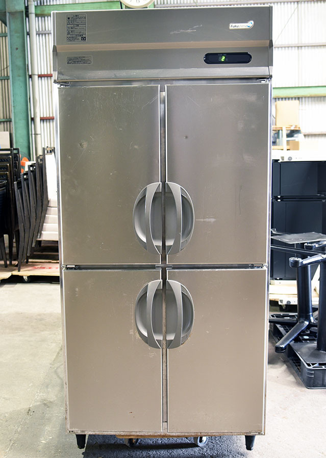 福岡～引取歓迎！フクシマ/福島 4ドア冷蔵庫 900×800×1950 URD-090RMD6 2K33_画像3