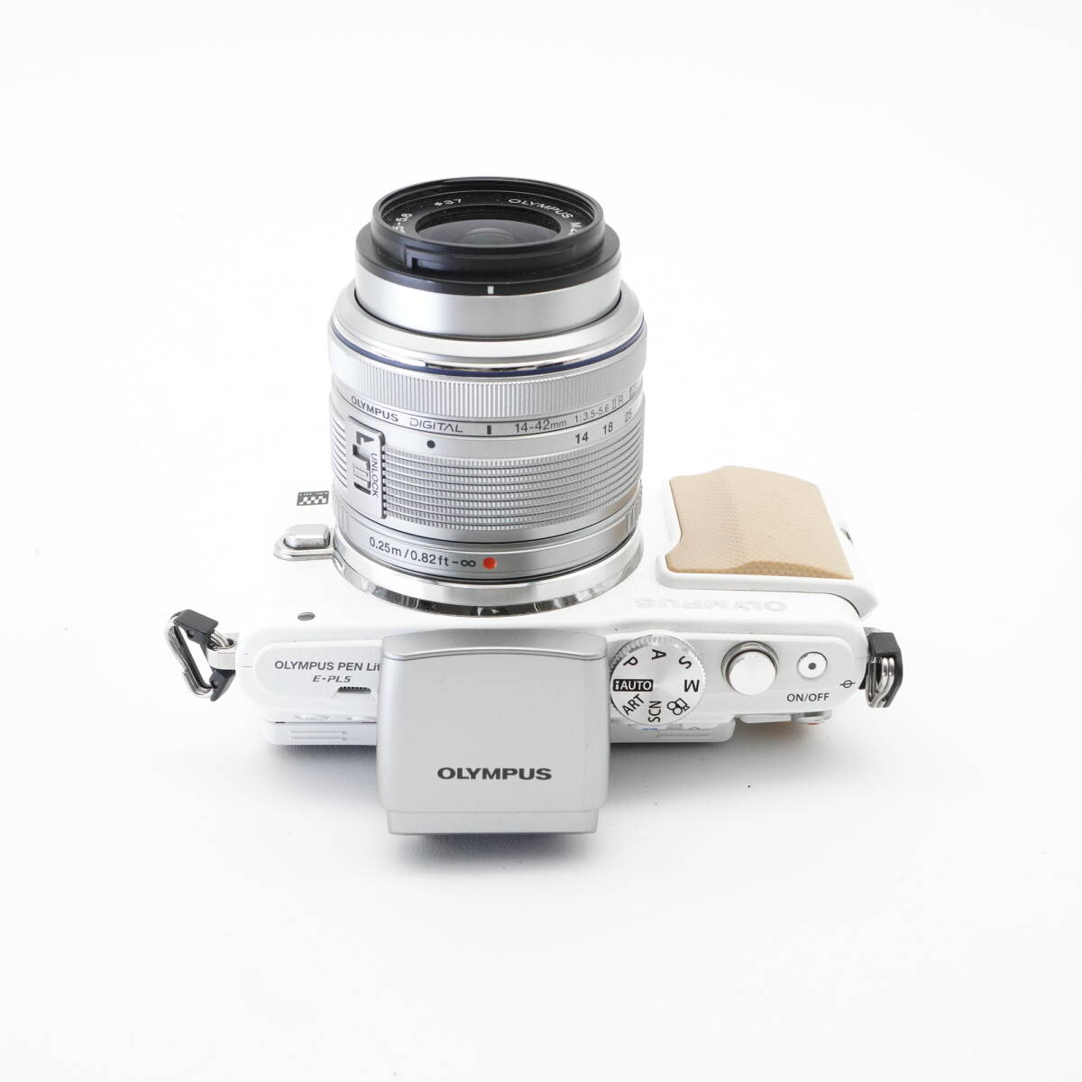 訳あり美品 OLYMPUS オリンパス PEN Lite E-PL5 ホワイト BFY508023 / M.ZUIKO DIGITAL 14-42mm F3.5-5.6 ⅡR レンズキット #AA6797