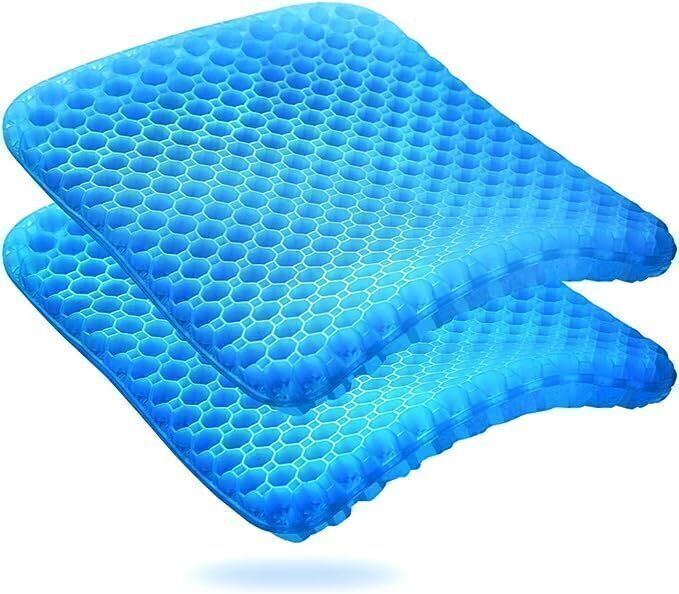 送料無(wú)料 チチロバ TITIROBA ゲルクッション ZD-08 八角形 カバー付き ゲル クッション 座布団 2枚セット 新品 未使用 ブルー