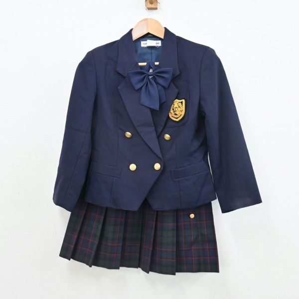 東京都 私立 鶴川高等学校 制服 指定 冬服ブレザー ベスト チェック スカート W69 L55 鶴川高校 フェリシア女子 旧制服 YUKIKO HANAI 鶴女