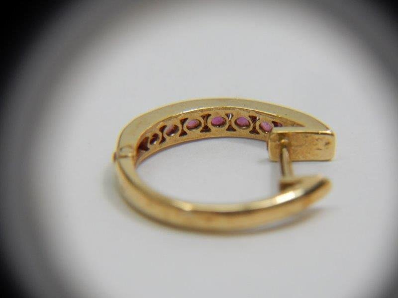 K18 1.3ｇ ルビー？ ピアス 片方 レタ-パックライト可 0929X14G_画像5