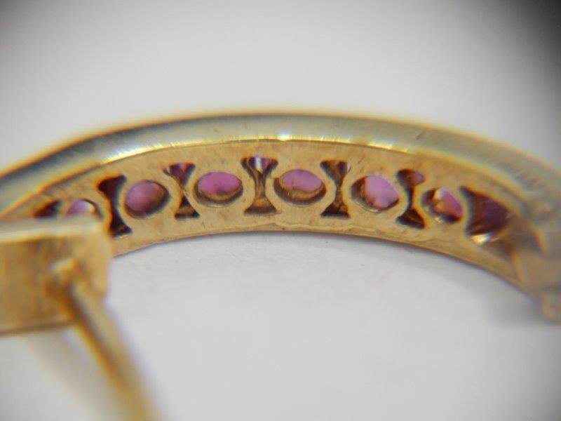 K18 1.3ｇ ルビー？ ピアス 片方 レタ-パックライト可 0929X14G_画像8