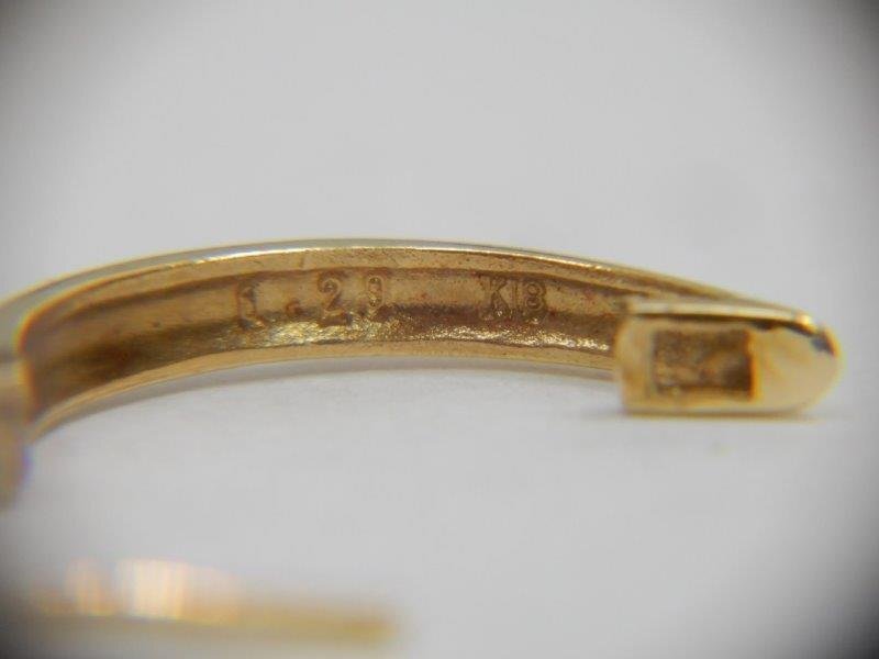 K18 1.3ｇ ルビー？ ピアス 片方 レタ-パックライト可 0929X14G_画像7