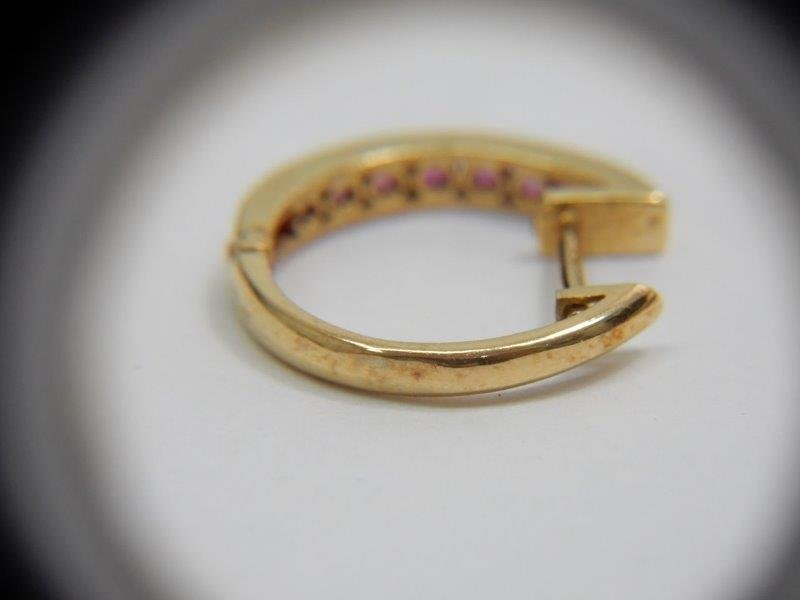 K18 1.3ｇ ルビー？ ピアス 片方 レタ-パックライト可 0929X14G_画像6