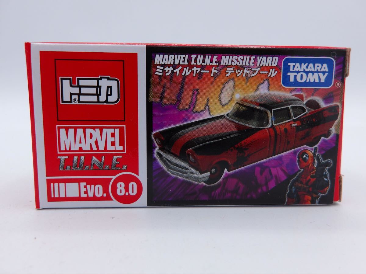 トミカ　MARVEL T.U.N.E. EVO.8.0 MISSILE YARD DEADPOOL　マーベル チューン ミサイルヤード デッドプール_画像1