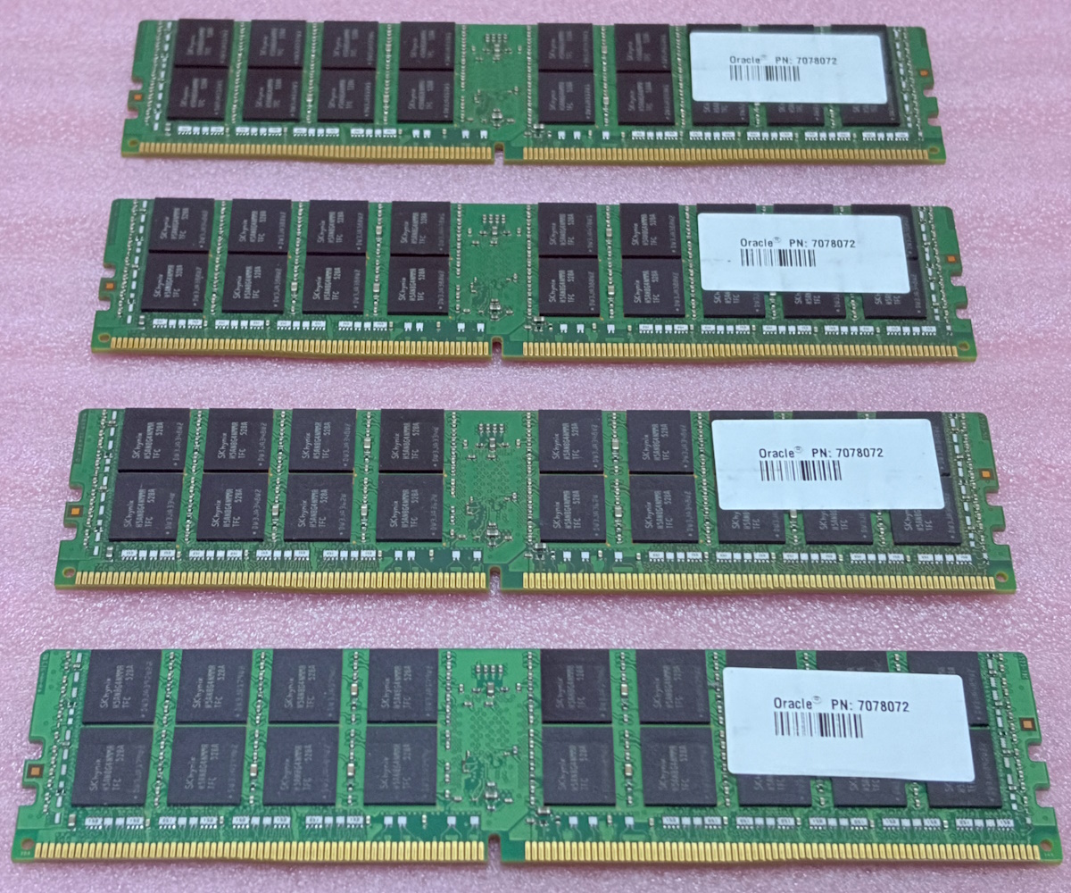 ◎SK hynix HMA84GL7MMR4N-TF 4枚セット - PC4-17000/DDR4-2133/PC4-2133P ECC Load-Reduced 288Pin DDR4 LRDIMM 128GB(32GB x4) 動作品_画像2