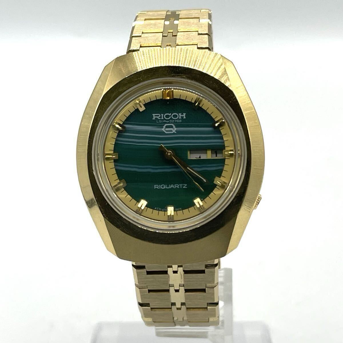 【9A25】1円スタート RICOH RIQUARTZ / 570011S リコー リクォーツ デイト カットガラス 腕時(shí)計(jì) 現(xiàn)狀稼働品