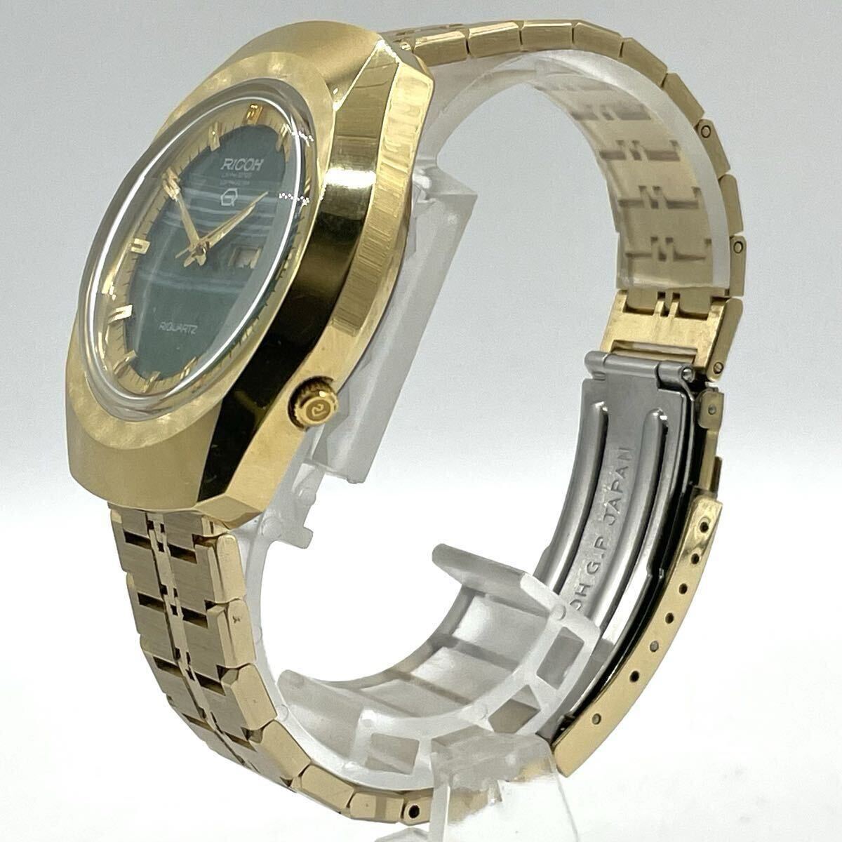 【9A25】1円スタート RICOH RIQUARTZ / 570011S リコー リクォーツ デイト カットガラス 腕時(shí)計(jì) 現(xiàn)狀稼働品