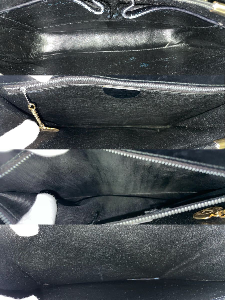 【9山16】1円スタート CELINE / F/02 セリーヌ ショルダーバッグ バッグ 馬車金具 ブラック