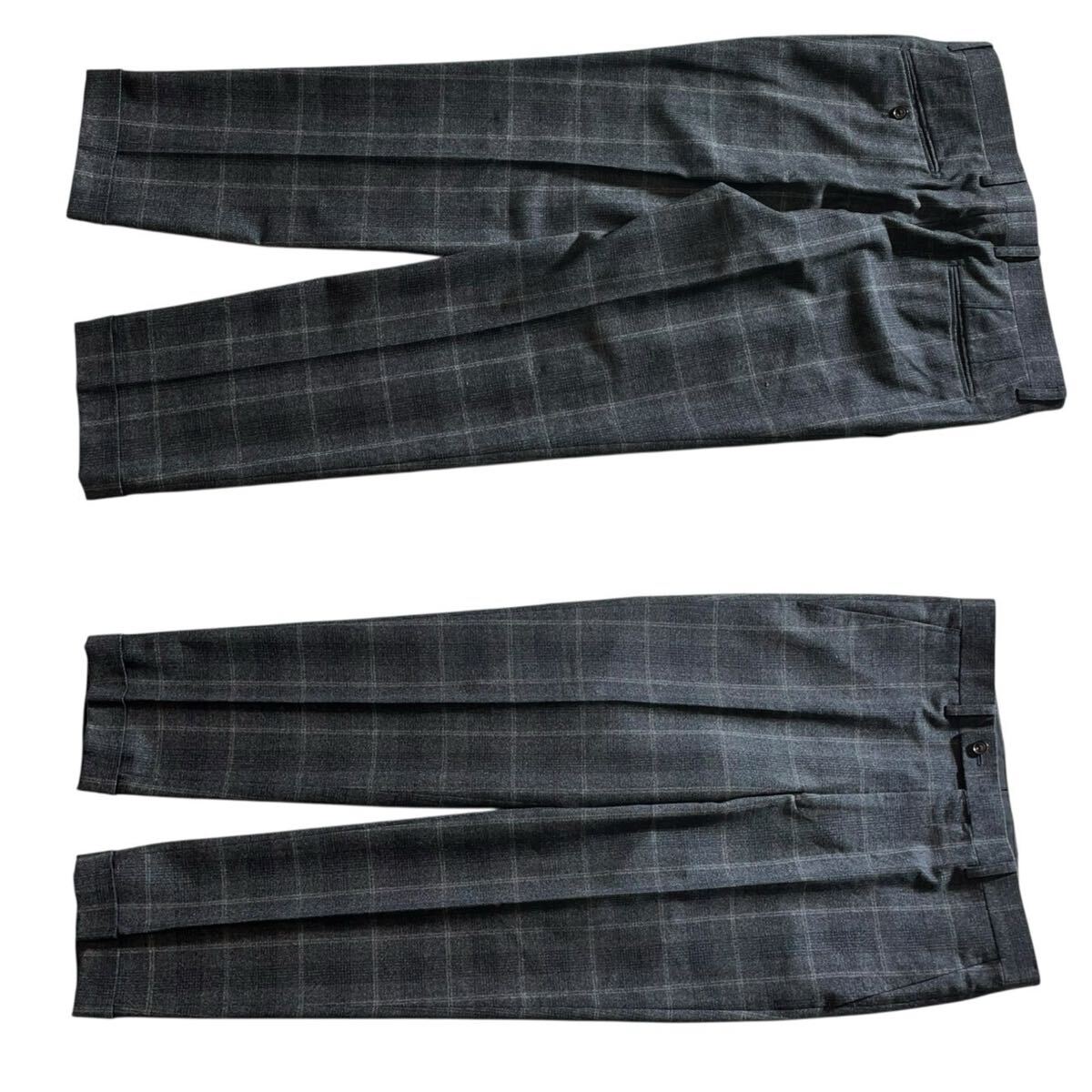 【未使用級/高級生地MARZOTTO】 タカキュー スーツ セットアップ スリーピースビジネス メンズ テーラードジャケットアンコン フランネル調_画像7