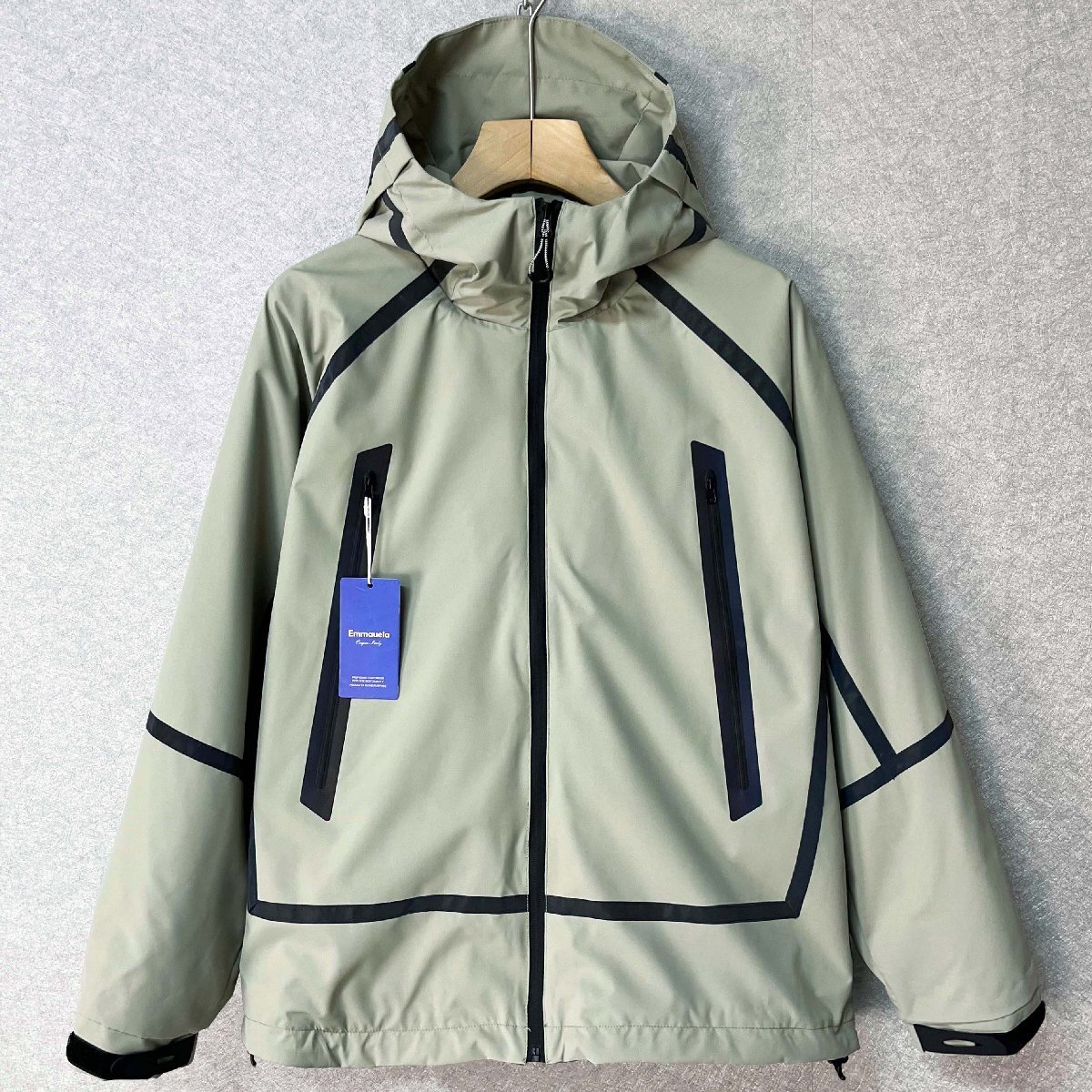 人気?ジャケット 定価6萬◆Emmauela?イタリア?ミラノ発◆ソフト 防風(fēng) ゆったり マウンテンパーカー アウトドア スポーツウェア 日常 L
