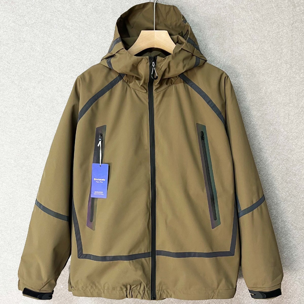 定番?ジャケット 定価6萬◆Emmauela?イタリア?ミラノ発◆ソフト 防風 ゆったり マウンテンパーカー アウトドア スポーツウェア 日常 M