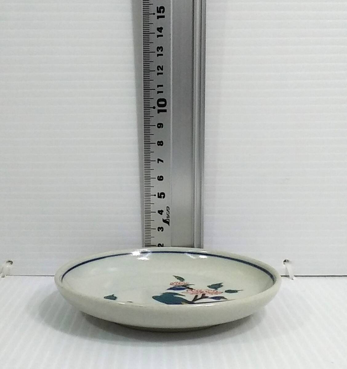 九谷 青郊 銘々皿 丸皿 5枚セット 花鳥 小皿 ※商品説明欄必読ください【D-12】_画像7