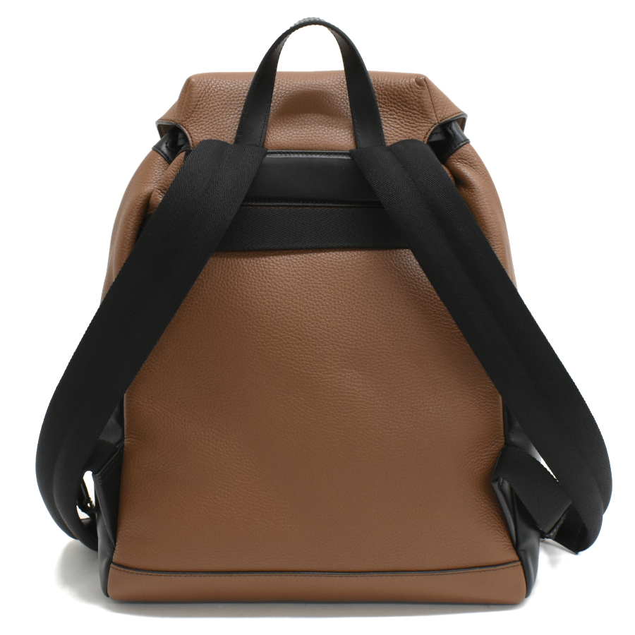 バリー バックパック リュックサック レザー カラーブロック ブラウン ブラック ホワイト BALLY_画像3