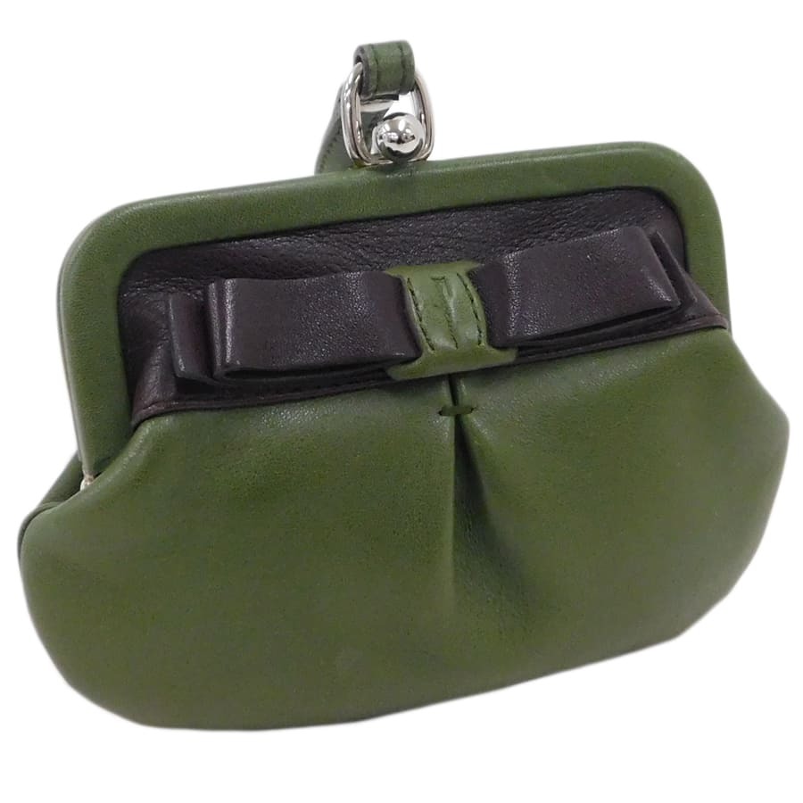  Ferragamo vala лента gama. кошелек оттенок зеленого кожа симпатичный модный Salvatore Ferragamo