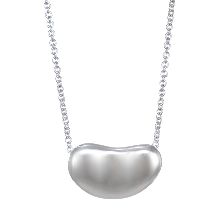 新品同様 ティファニー エルサペレッティ ビーン ペンダント ネックレス スターリングシルバー 925 TIFFANY&CO._画像1